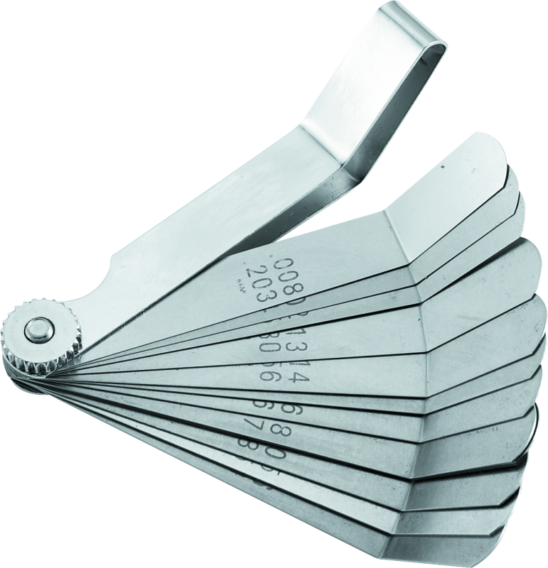 BikeMaster 12-Blade Angled Combination Tappet Feeler Gauge Set - Pack of 3 BikeMaster Tools  AXOPROS