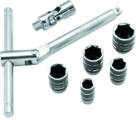 BikeMaster 1/4in Drive Compact Sliding and Folding T-Handle Set BikeMaster Tools  AXOPROS