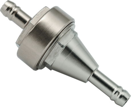 BikeMaster 1/4in Inline Fuel Filter - Titanium BikeMaster Fuel Filters  AXOPROS