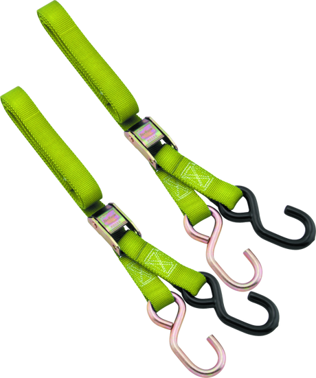 BikeMaster 1in Tiedown - Green BikeMaster Cargo Tie-Downs  AXOPROS