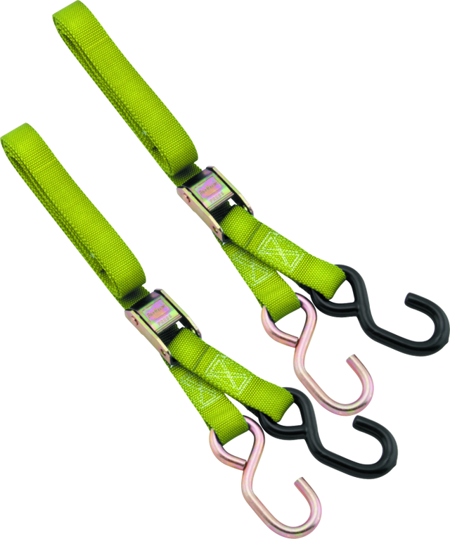BikeMaster 1in Tiedown - Green BikeMaster Cargo Tie-Downs  AXOPROS