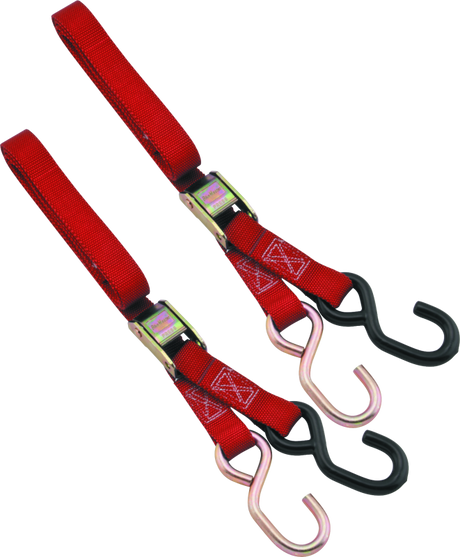 BikeMaster 1in Tiedown - Red BikeMaster Cargo Tie-Downs  AXOPROS