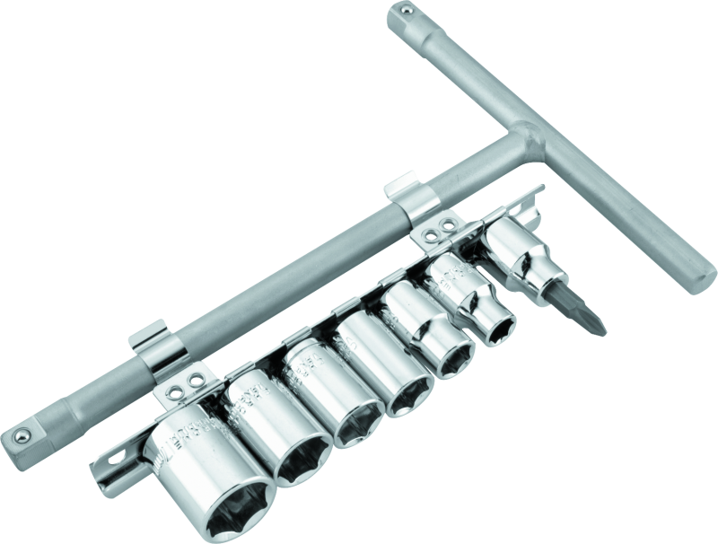 BikeMaster 3/8in Drive T-handle Set (8mm/10mm/12mm/13mm/14mm/17mm/#2 Phillips) BikeMaster Tools  AXOPROS