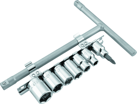 BikeMaster 3/8in Drive T-handle Set (8mm/10mm/12mm/13mm/14mm/17mm/#2 Phillips) BikeMaster Tools  AXOPROS