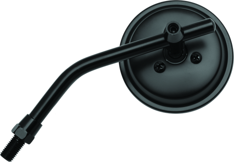 BikeMaster 3in Adjustable Round Mirror 10mm - Each - Black BikeMaster Side Mirrors  AXOPROS