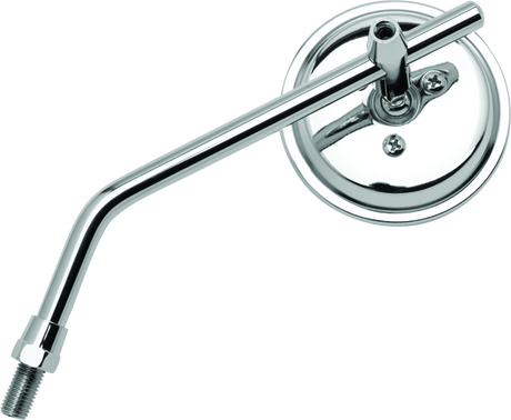BikeMaster 3in Adjustable Round Mirror 10mm - Each - Chrome BikeMaster Side Mirrors  AXOPROS
