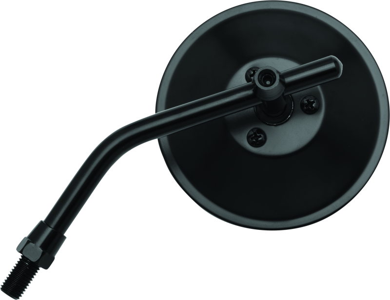 BikeMaster 4in Adjustable Round Mirror 10mm - Each - Black BikeMaster Side Mirrors  AXOPROS