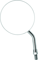 BikeMaster 4in Adjustable Round Mirror 10mm - Each - Chrome BikeMaster Side Mirrors  AXOPROS