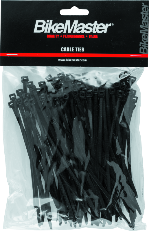 BikeMaster 5.5in Cable Ties (Pack of 100) - Black BikeMaster Tools  AXOPROS