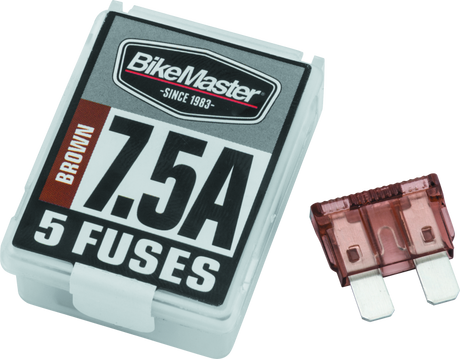 BikeMaster 5Piece 7.5A Replacement Fuse BikeMaster Light Accessories and Wiring  AXOPROS