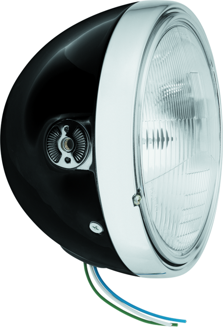BikeMaster 7in Headlight Side Mount - Black BikeMaster Headlights  AXOPROS