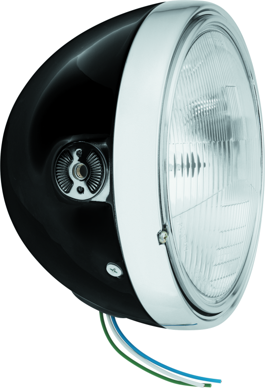 BikeMaster 7in Headlight Side Mount - Black BikeMaster Headlights  AXOPROS