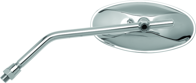 BikeMaster Adjustable Oval Mirror 10mm - Each -Chrome BikeMaster Side Mirrors  AXOPROS