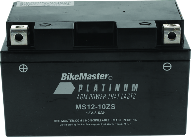 BikeMaster AGM Battery - MS12-10ZS BikeMaster Batteries  AXOPROS