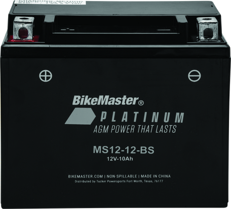 BikeMaster AGM Battery - MS12-12-BS BikeMaster Batteries  AXOPROS