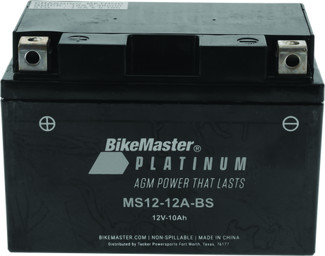 BikeMaster AGM Battery - MS12-12A-BS BikeMaster Batteries  AXOPROS