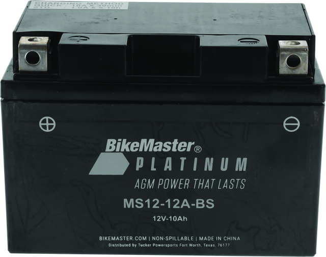 BikeMaster AGM Battery - MS12-12A-BS BikeMaster Batteries  AXOPROS
