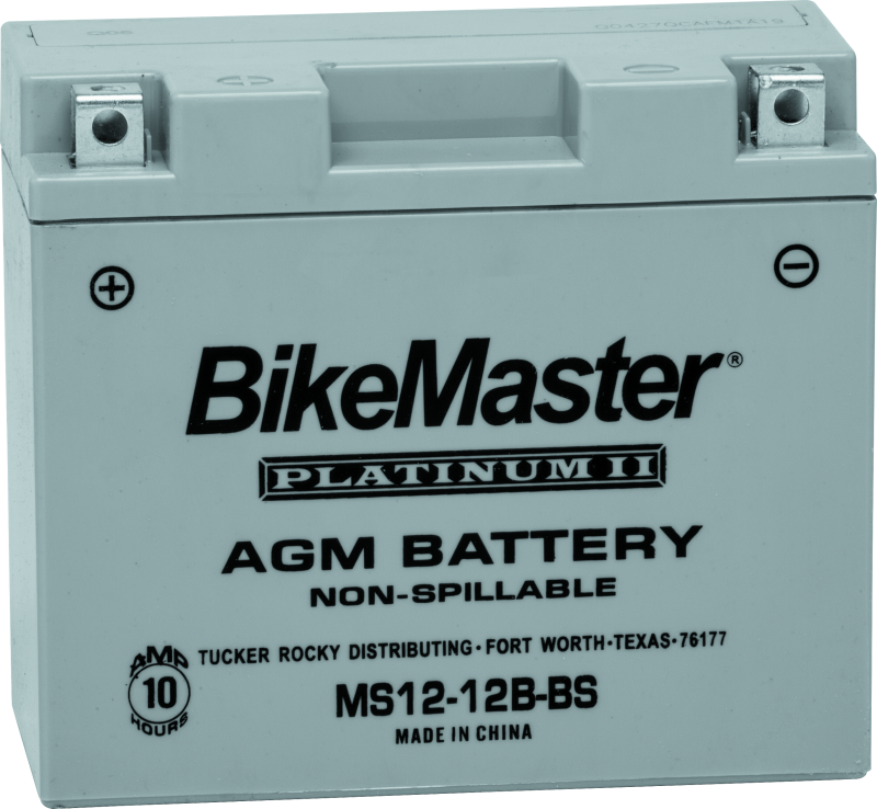 BikeMaster AGM Battery - MS12-12B-BS BikeMaster Batteries  AXOPROS