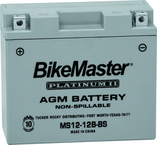 BikeMaster AGM Battery - MS12-12B-BS BikeMaster Batteries  AXOPROS