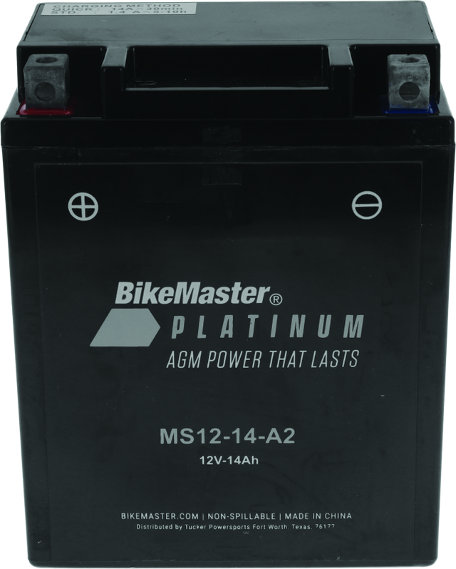 BikeMaster AGM Battery - MS12-14-A2 BikeMaster Batteries  AXOPROS