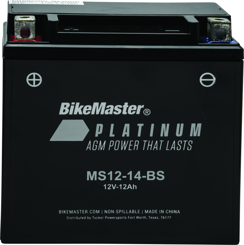 BikeMaster AGM Battery - MS12-14-BS BikeMaster Batteries  AXOPROS