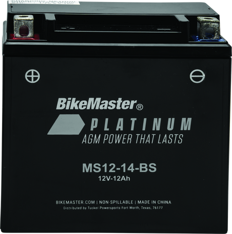 BikeMaster AGM Battery - MS12-14-BS BikeMaster Batteries  AXOPROS