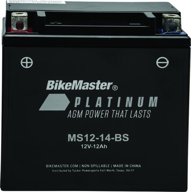 BikeMaster AGM Battery - MS12-14-BS BikeMaster Batteries  AXOPROS