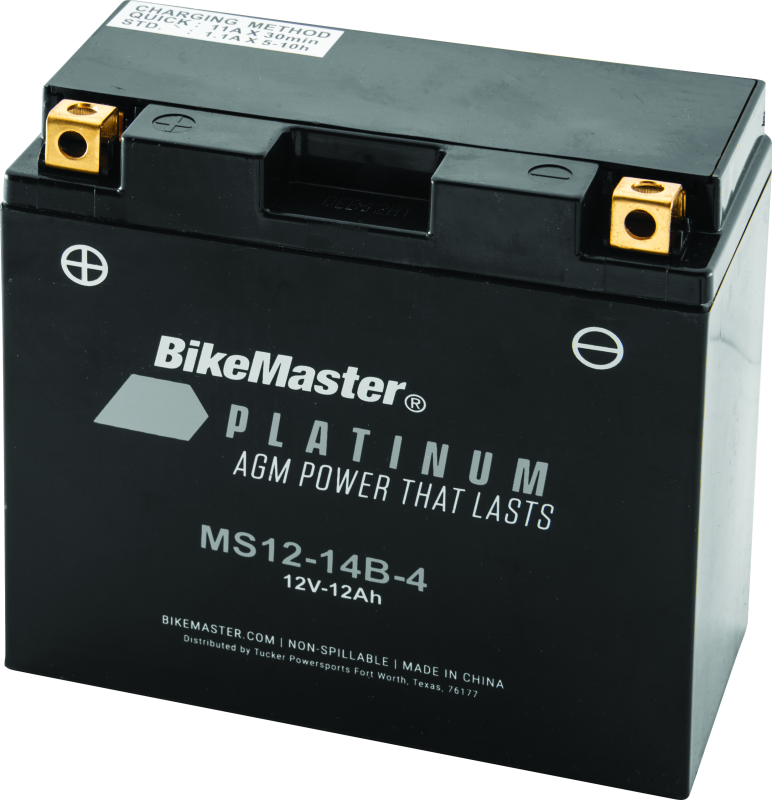 BikeMaster AGM Battery - MS12-14B-4 BikeMaster Batteries  AXOPROS