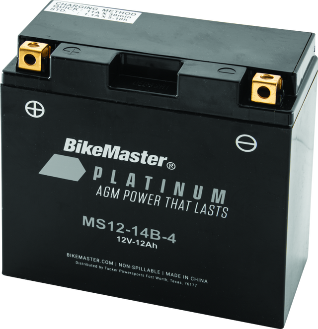 BikeMaster AGM Battery - MS12-14B-4 BikeMaster Batteries  AXOPROS