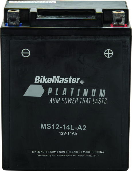 BikeMaster AGM Battery - MS12-14L-A2 BikeMaster Batteries  AXOPROS