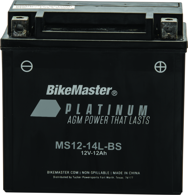 BikeMaster AGM Battery - MS12-14L-BS BikeMaster Batteries  AXOPROS