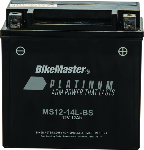 BikeMaster AGM Battery - MS12-14L-BS BikeMaster Batteries  AXOPROS