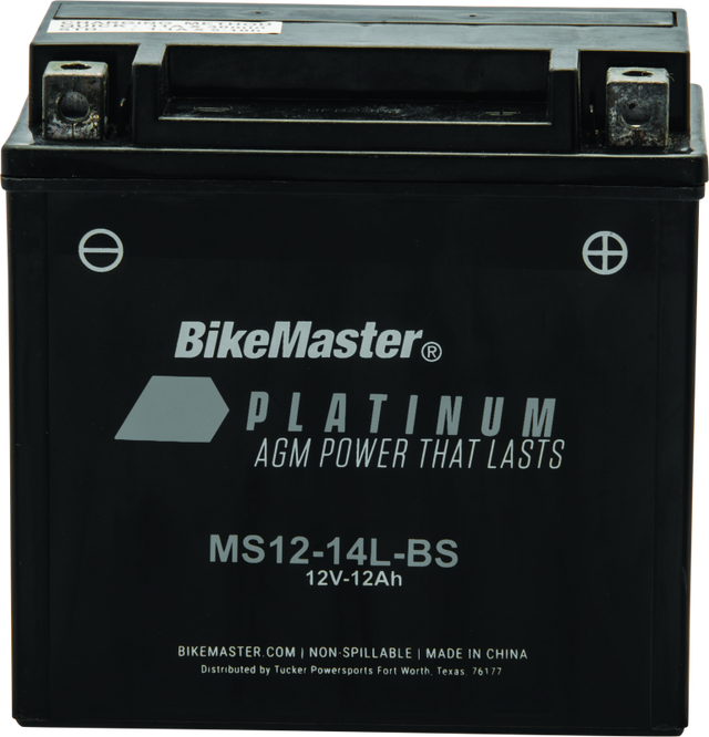 BikeMaster AGM Battery - MS12-14L-BS BikeMaster Batteries  AXOPROS