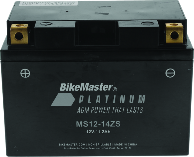 BikeMaster AGM Battery - MS12-14ZS BikeMaster Batteries  AXOPROS