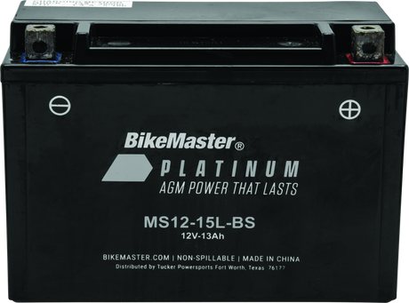 BikeMaster AGM Battery - MS12-15L-BS BikeMaster Batteries  AXOPROS
