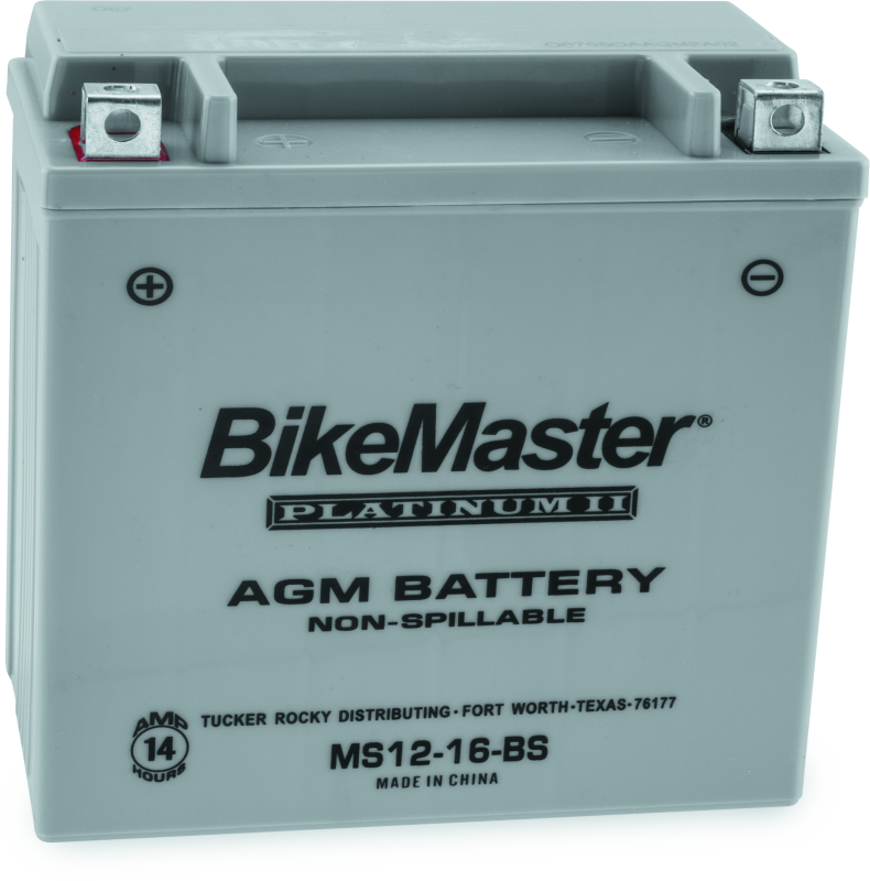 BikeMaster AGM Battery - MS12-16-BS BikeMaster Batteries  AXOPROS