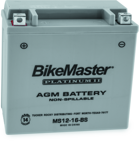 BikeMaster AGM Battery - MS12-16-BS BikeMaster Batteries  AXOPROS