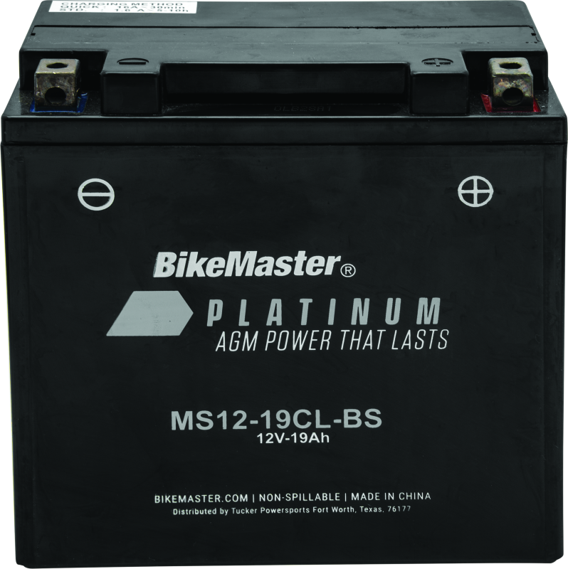 BikeMaster AGM Battery - MS12-19CL-BS BikeMaster Batteries  AXOPROS