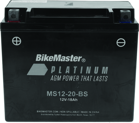 BikeMaster AGM Battery - MS12-20-BS BikeMaster Batteries  AXOPROS