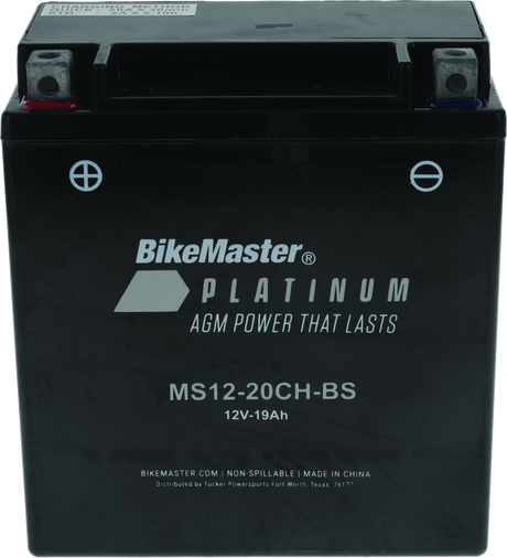BikeMaster AGM Battery - MS12-20CH-BS BikeMaster Batteries  AXOPROS