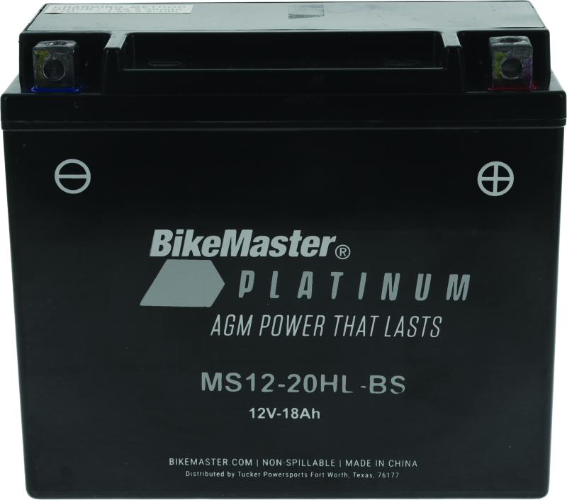 BikeMaster AGM Battery - MS12-20HL-BS BikeMaster Batteries  AXOPROS