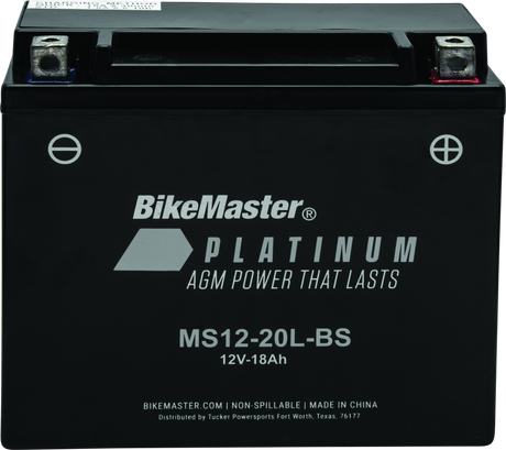 BikeMaster AGM Battery - MS12-20L-BS BikeMaster Batteries  AXOPROS