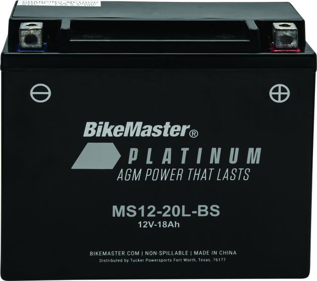 BikeMaster AGM Battery - MS12-20L-BS BikeMaster Batteries  AXOPROS