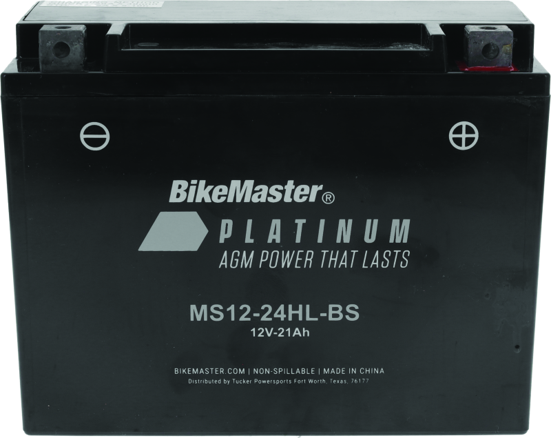 BikeMaster AGM Battery - MS12-24HL-BS BikeMaster Batteries  AXOPROS