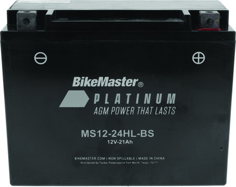 BikeMaster AGM Battery - MS12-24HL-BS BikeMaster Batteries  AXOPROS