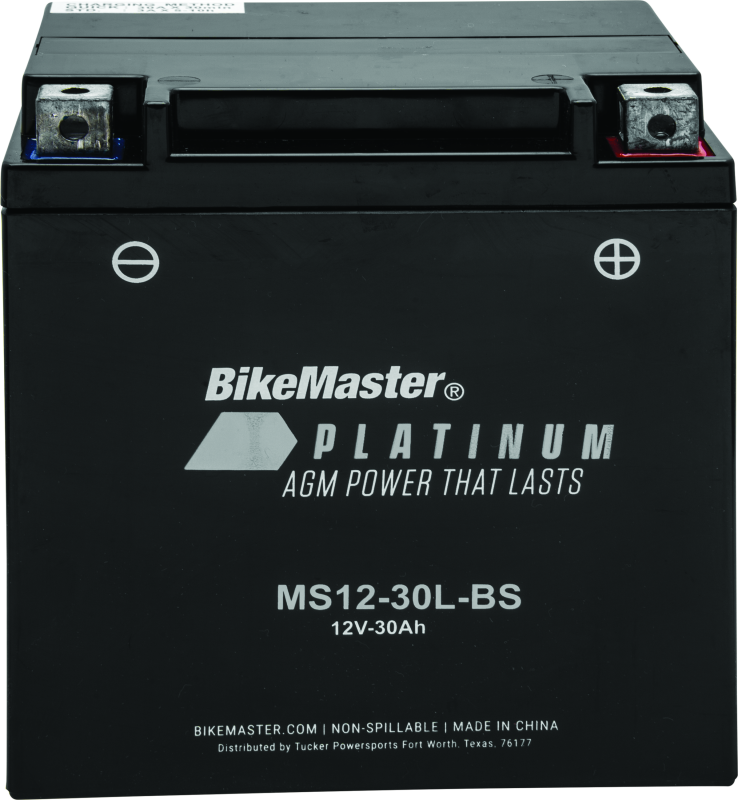 BikeMaster AGM Battery - MS12-30L-BS BikeMaster Batteries  AXOPROS