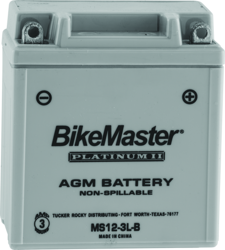 BikeMaster AGM Battery - MS12-3L-B BikeMaster Batteries  AXOPROS