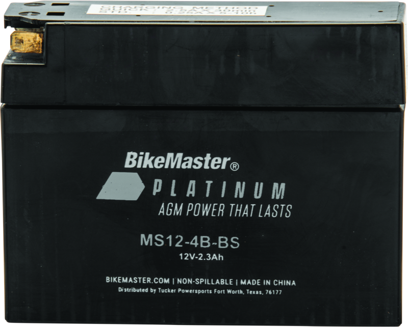 BikeMaster AGM Battery - MS12-4B-BS BikeMaster Batteries  AXOPROS