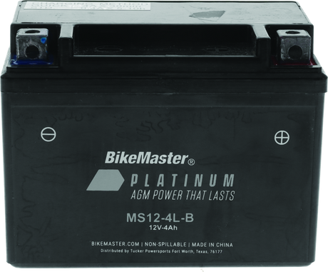 BikeMaster AGM Battery - MS12-4L-B BikeMaster Batteries  AXOPROS