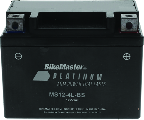 BikeMaster AGM Battery - MS12-4L-BS BikeMaster Batteries  AXOPROS